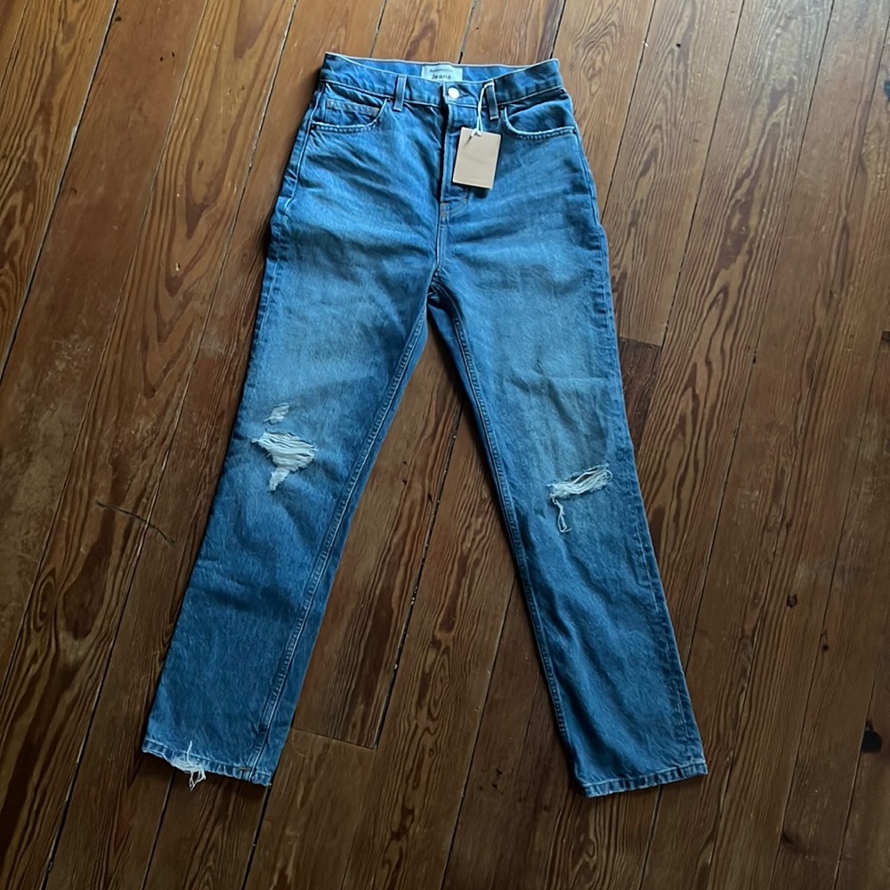 Reformation High Rise Straight Leg Jeans
